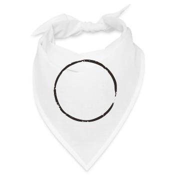 Grunge Circle Stempel Rand Vintage-Gummirahmen SE - Bandana - Weiß - Vorne