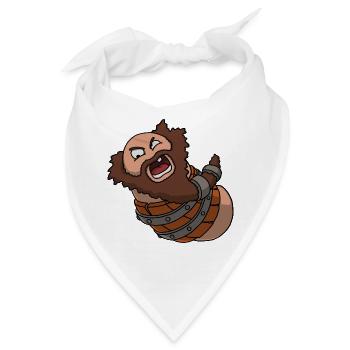 Barrel – Cartoon Thumb Character - Bandana - Weiß - Vorne
