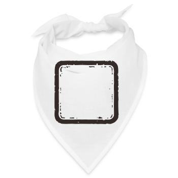 Grunge-Quadrat-Stempelrahmen Vintage-Gummirand SE - Bandana - Weiß - Vorne