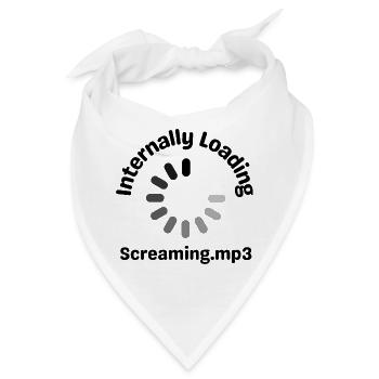 Internes Laden Screaming.mp3 lustiges Laden - Bandana - Weiß - Vorne