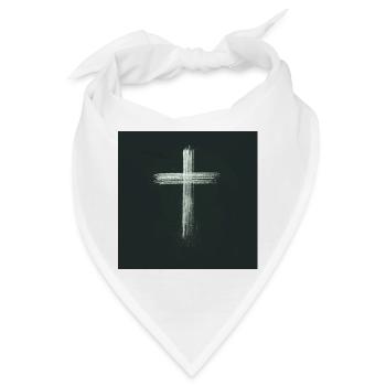 Kreuz Christliches Geschenk - Bandana - Weiß - Vorne