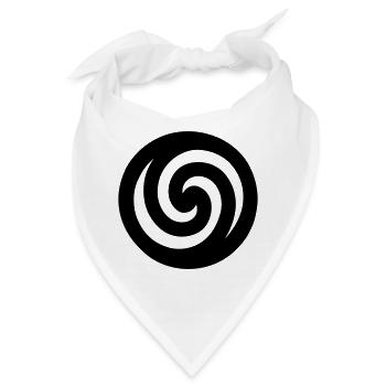Japanische Spirale - Bandana - Weiß - Vorne