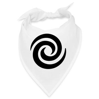 Japanische Spirale - Bandana - Weiß - Vorne