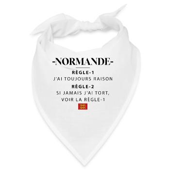 Normande Regel 1 Ich habe immer Recht Regel 2 s... - Bandana - Weiß - Vorne
