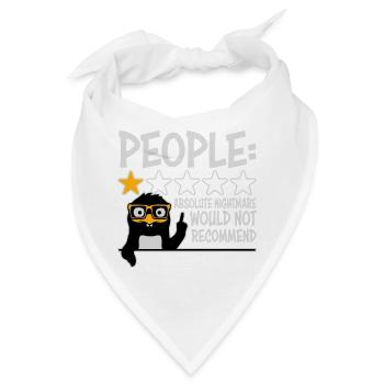 People Absolute Nightmare 1 Stern Review Pinguin - Bandana - Weiß - Vorne