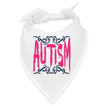 Autismus-Spektrum-Störung - Bandana - Weiß - Vorne