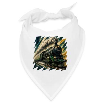 Dampfzug Prisma Collage - Bandana - Weiß - Vorne