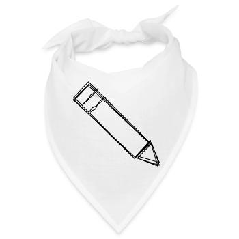 Bleistift handgezeichnet - Bandana - Weiß - Vorne
