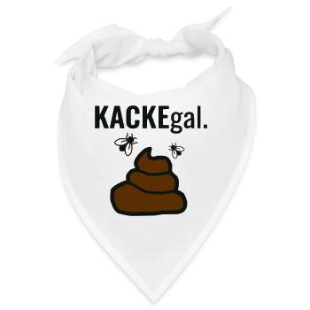Kack Egal - Bandana - Weiß - Vorne