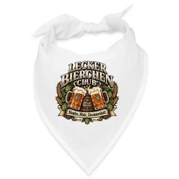Lecker Bierchen Club Vintage - Bandana - Weiß - Vorne
