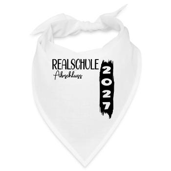 Realschule 2027 Abschluss - Bandana - Weiß - Vorne