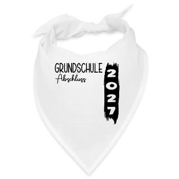 Grundschule Abschluss 2027 - Bandana - Weiß - Vorne