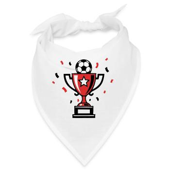 Fussball Pokal Sieger Icon - Bandana - Weiß - Vorne