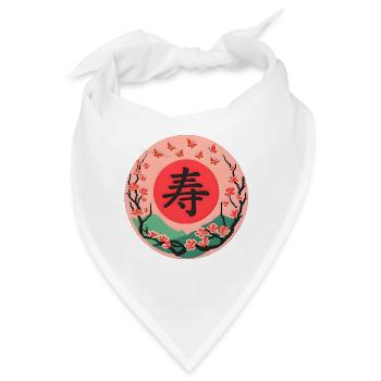 Cherry Blossom - Bandana - Weiß - Vorne