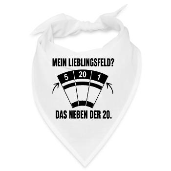 Daneben geworfen Dartspieler Humor 5 und 1 - Bandana - Weiß - Vorne