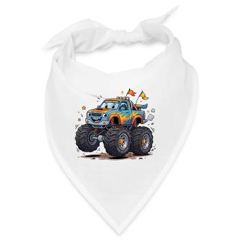 Flammen-Monstertruck Cruiser - Bandana - Weiß - Vorne