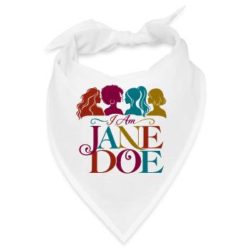 Ich bin Jane Doe Regenbogenporträt - Bandana - Weiß - Vorne