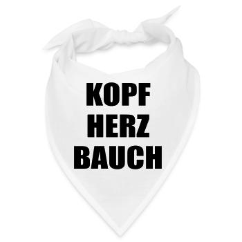 Entscheidungen Kopf Bauch Herz - Bandana - Weiß - Vorne