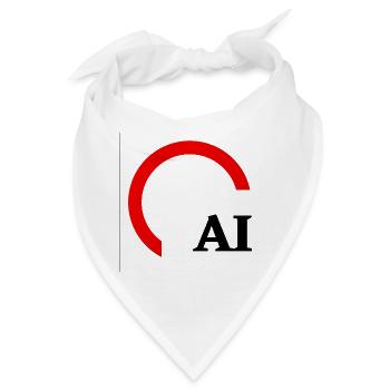 Rotes Hemisphärenbogenlogo - Bandana - Weiß - Vorne