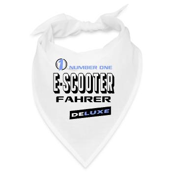 E-Scooter Fahrer Number One Deluxe Bester Biker - Bandana - Weiß - Vorne
