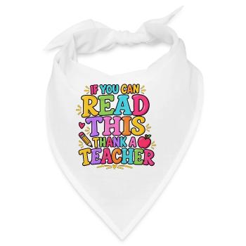 Lustige Englischlehrerin unterrichtet Lebenspädagogin Kunst - Bandana - Weiß - Vorne