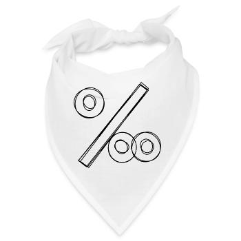 Promillezeichen handgezeichnet - Bandana - Weiß - Vorne