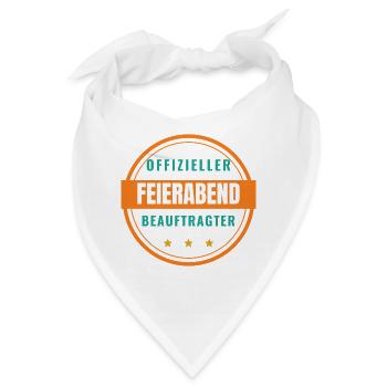 Offizieller Feierabend-Beauftragter - Bandana - Weiß - Vorne