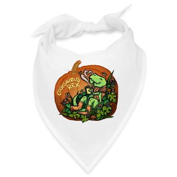 Cosysaurus Rex mit Pilzen (NO AI / Ohne KI) - Bandana - Weiß - Vorne