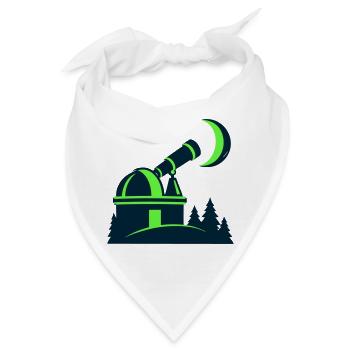 Sternwarte Teleskop Grafik - Bandana - Weiß - Vorne