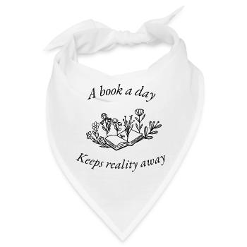 Ein Buch am Tag hält die Realität fern - Bandana - Weiß - Vorne