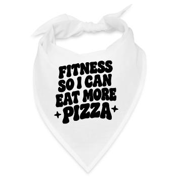 Fitness so i can eat more pizza - Bandana - Weiß - Vorne