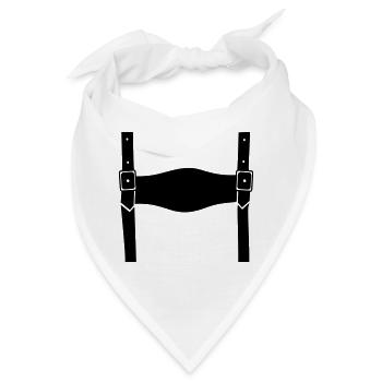 Lederhose - Bandana - Weiß - Vorne