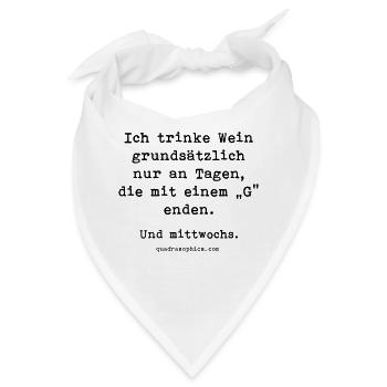 Mit G - Bandana - Weiß - Vorne