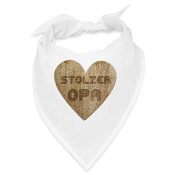 Love - Stolzer Opa - Bandana - Weiß - Vorne