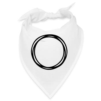 Kreise und Kreise - Bandana - Weiß - Vorne
