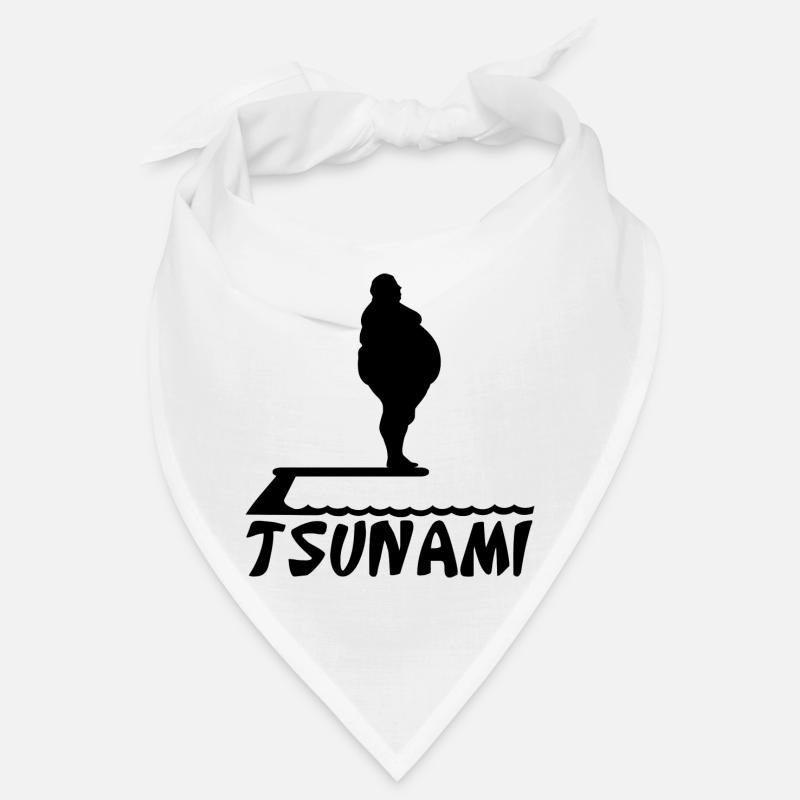 Fettsack Tsunami Silhouette dicker fetter Mann Bandana