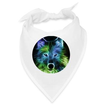 Wölfe haben einen starken Instinkt und einen hohen Intelligenzgrad - Bandana - Weiß - Vorne