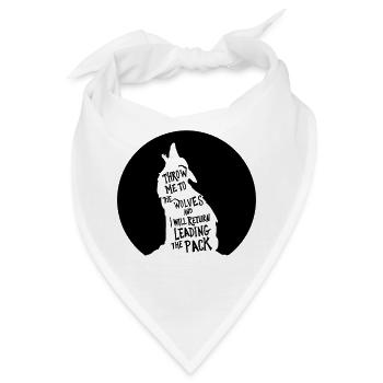 leading the pack of wolves - Bandana - Weiß - Vorne