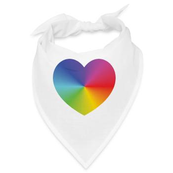 Rainbow Heart - Bandana - Weiß - Vorne