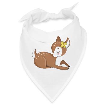 Tierbaby Rehkitz - Bandana - Weiß - Vorne