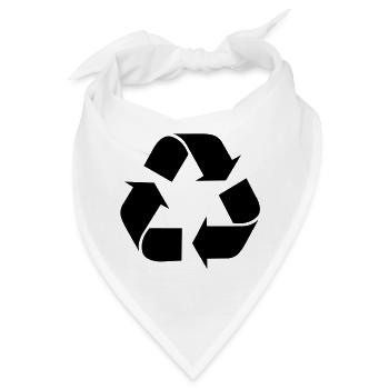 Recycling recyceln symbole - Bandana - Weiß - Vorne