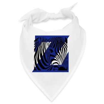 Zebra-Mix - Bandana - Weiß - Vorne