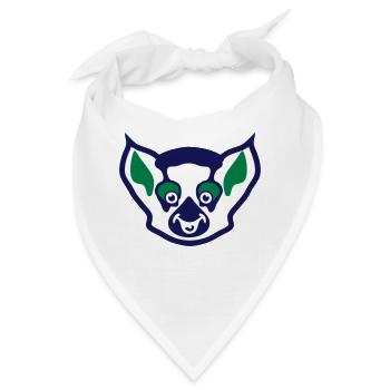 Lemur Cartoon lustige Tiere - Bandana - Weiß - Vorne
