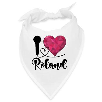 I Love Roland Ich Liebe Roland - Bandana - Weiß - Vorne