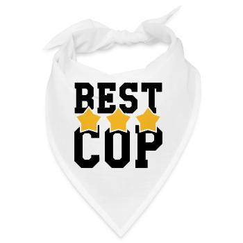 Polizist / Justiz / Polizei / Gewehr - Bandana - Weiß - Vorne