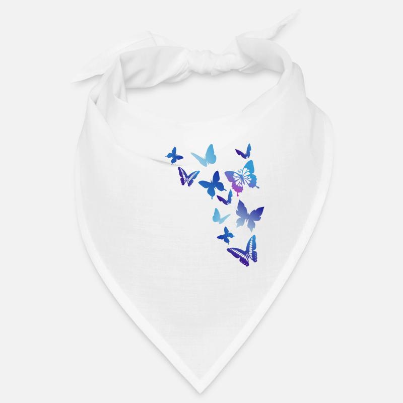 Schmetterlinge - Bandana - Weiß