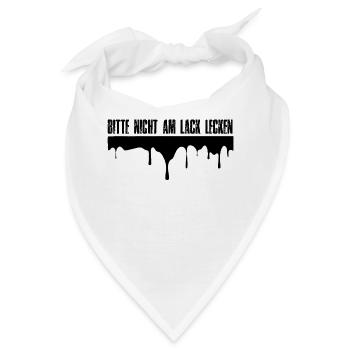 Tuning - Bitte nicht am Lack lecken - Bandana - Weiß - Vorne