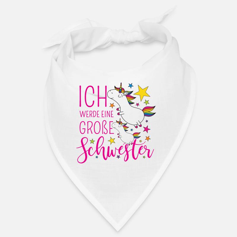 Große Schwester Einhorn Einhörner pink Sterne bunt Bandana