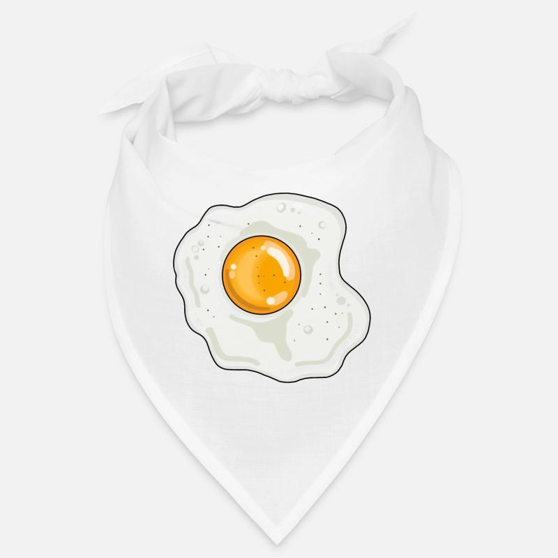 Fried egg pan egg yolk egg white Bandana