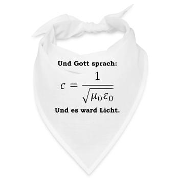 Gottes Lichtformel - Bandana - Weiß - Vorne